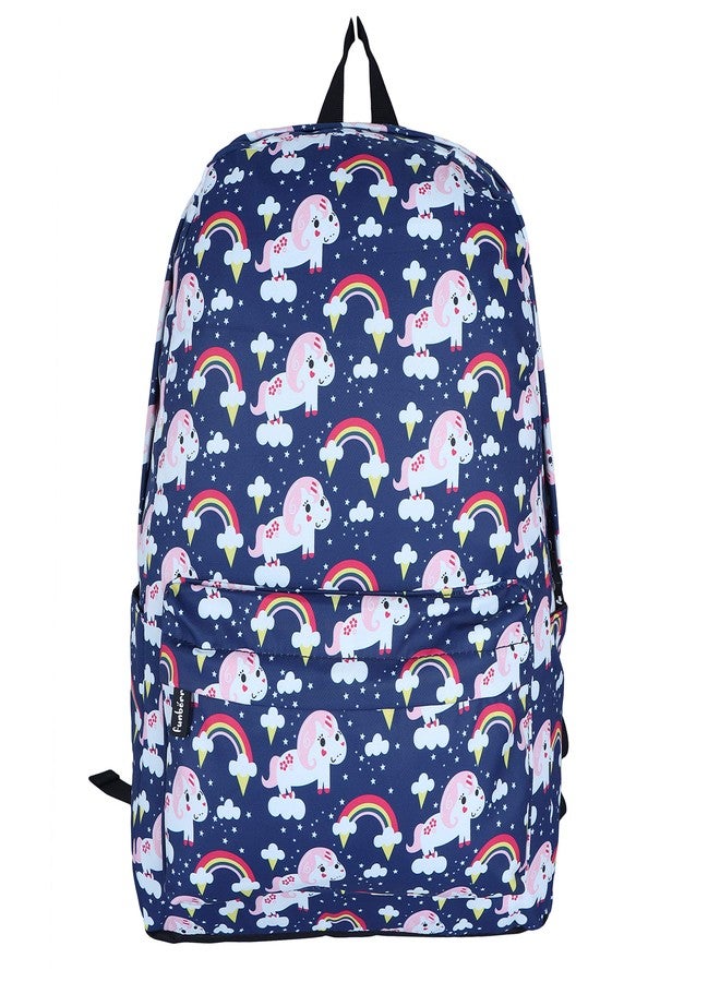 Funberry® Rainbow Cloud Pony Lightweight Travel and Waterproof Polyester School Backpack with Multiple pockets and Organizers Kids Bags For School Boys Girls Backpack Blue 20L Litre Age 7 to 12 - Image 3